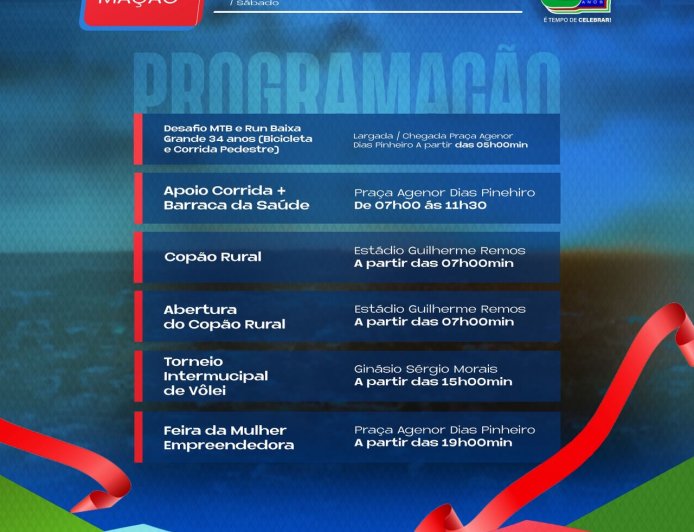 PROGRAMAÇÃO ESPECIAL – 34 ANOS DE BAIXA GRANDE DO RIBEIRO