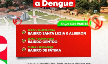 Secretaria Municipal de Saúde intensifica campanha de combate ao mosquito transmissor da dengue.
