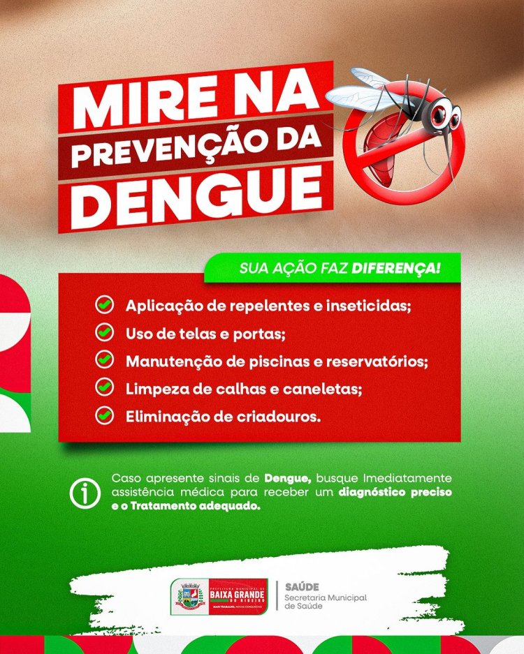 Vamos combater a  Dengue juntos?