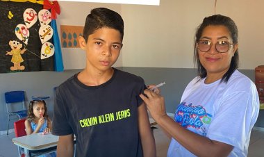 Secretaria Municipal de Saúde de Baixa Grande do Ribeiro, encerra a Campanha de Vacinação na Escola com Sucesso