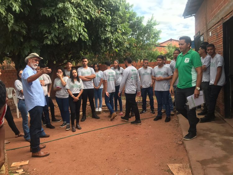 Alunos do curso de Mecanização Agrícola do SENAR, visita a unidade do CIADER e o Viveiro municipal de Baixa Grande do Ribeiro
