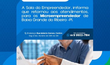 ATENÇÃO EMPREENDEDOR DE BAIXA GRANDE DO RIBEIRO - PI.