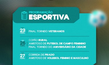 PREFEITURA DE BAIXA GRANDE DO RIBEIRO DIVULGA PROGRAMAÇÃO ESPORTIVA EM COMEMORAÇÃO DE AIVERSÁRIO DA CIDADE