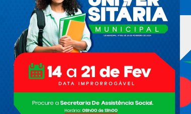 BOLSA UNIVERSITÁRIA MUNICIPAL