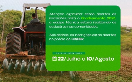 INSCRIÇÕES ABERTAS PARA O GRADEAMENTO 2025!