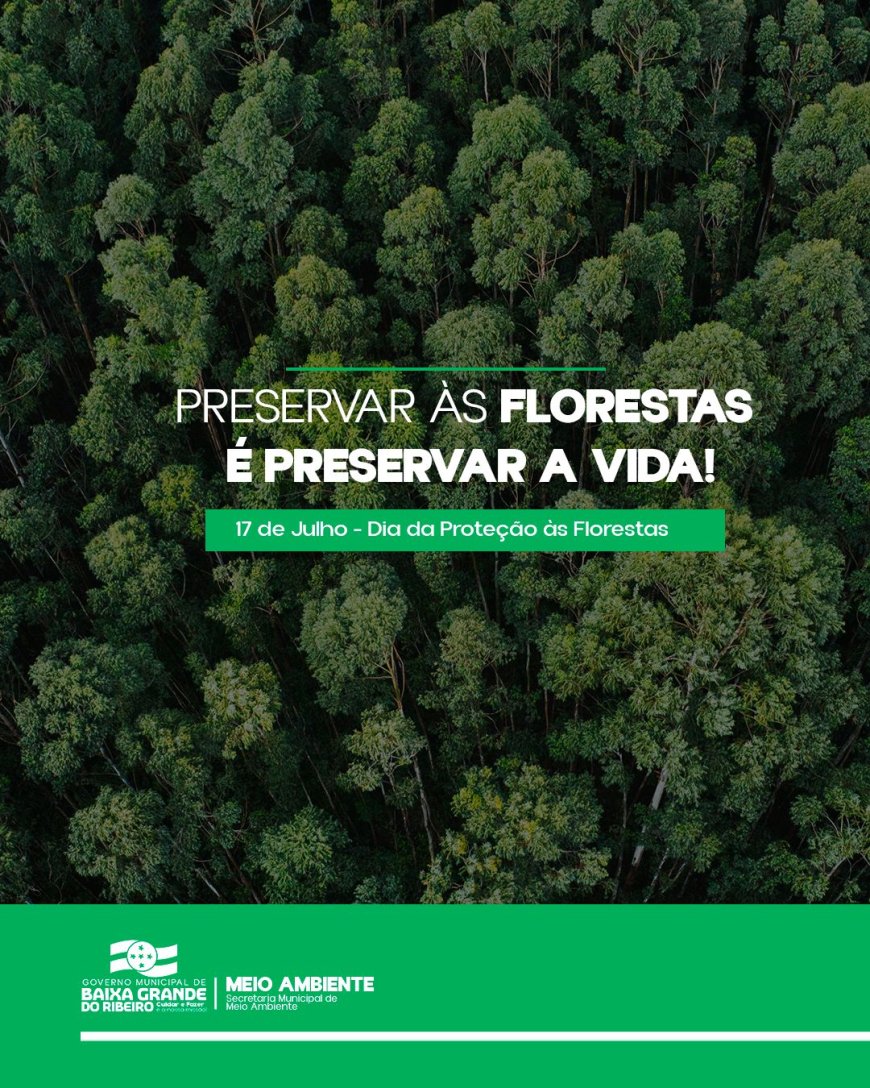 PRESERVAR AS FLORESTAS É PRESERVAR A VIDA!