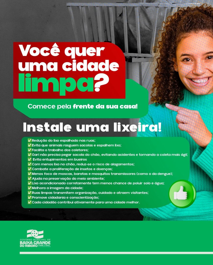 Você quer uma cidade limpa? Comece pela frente da sua casa!