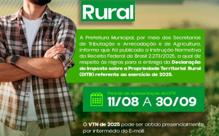 COMUNICADO IMPORTANTE À POPULAÇÃO RURAL