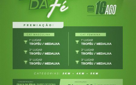 VEM AI A 1ª CORRIDA DA FÉ – UMA MANHÃ DE ESPORTE, FÉ E SUPERAÇÃO!