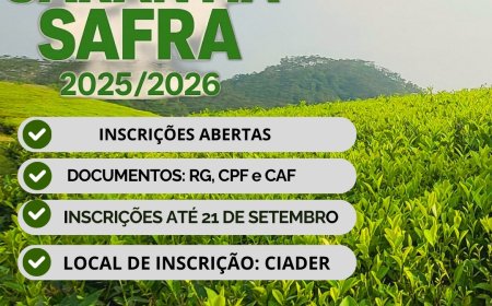 Inscrições Abertas para o Garantia Safra 2025/2026!