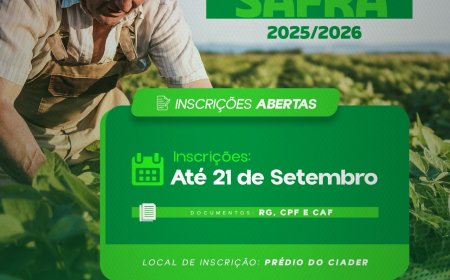 GARANTIA SAFRA 2025/2026 – INSCRIÇÕES ABERTAS!
