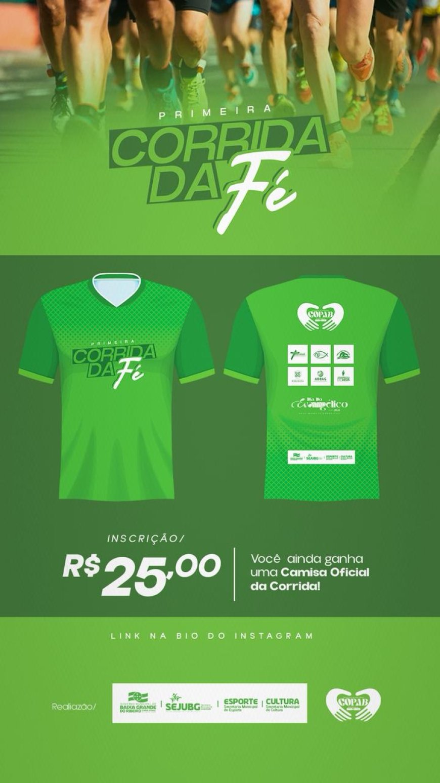 VEM AI A 1ª CORRIDA DA FÉ – UMA MANHÃ DE ESPORTE, FÉ E SUPERAÇÃO!