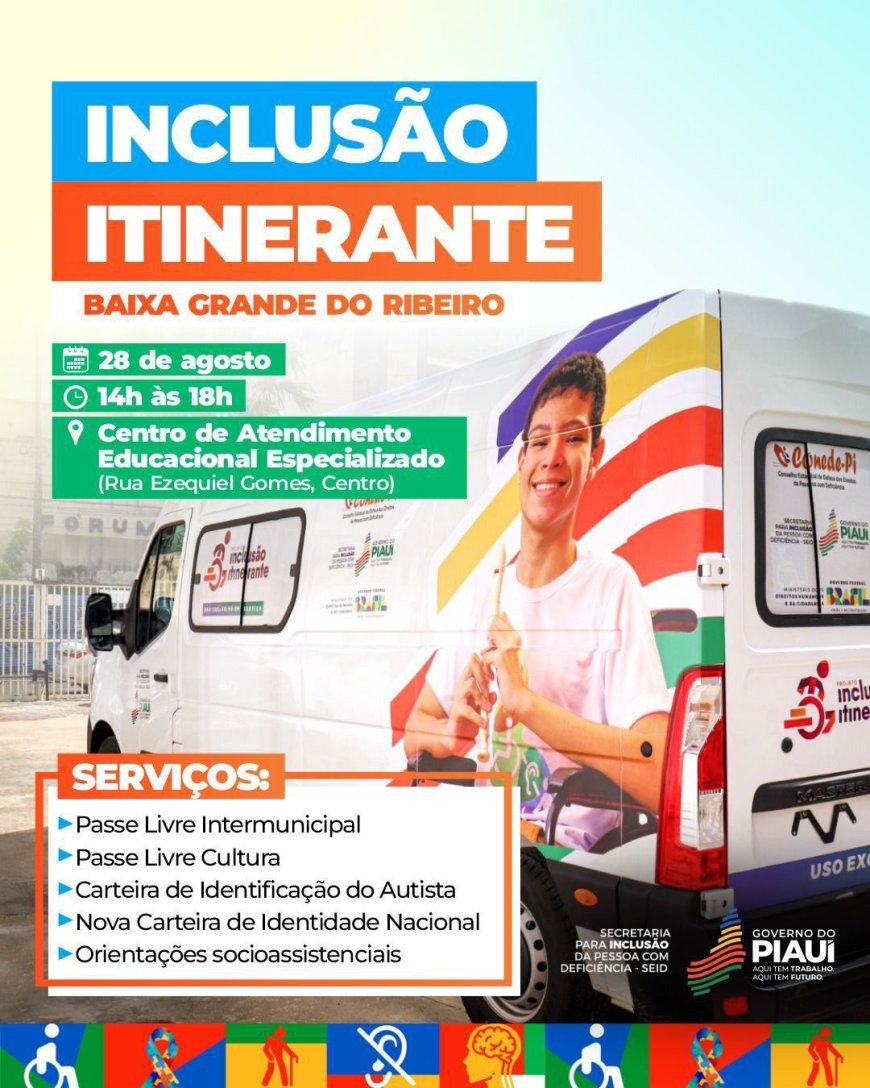 INCLUSÃO ITINERANTE CHEGA AO NOSSO MUNICÍPIO!
