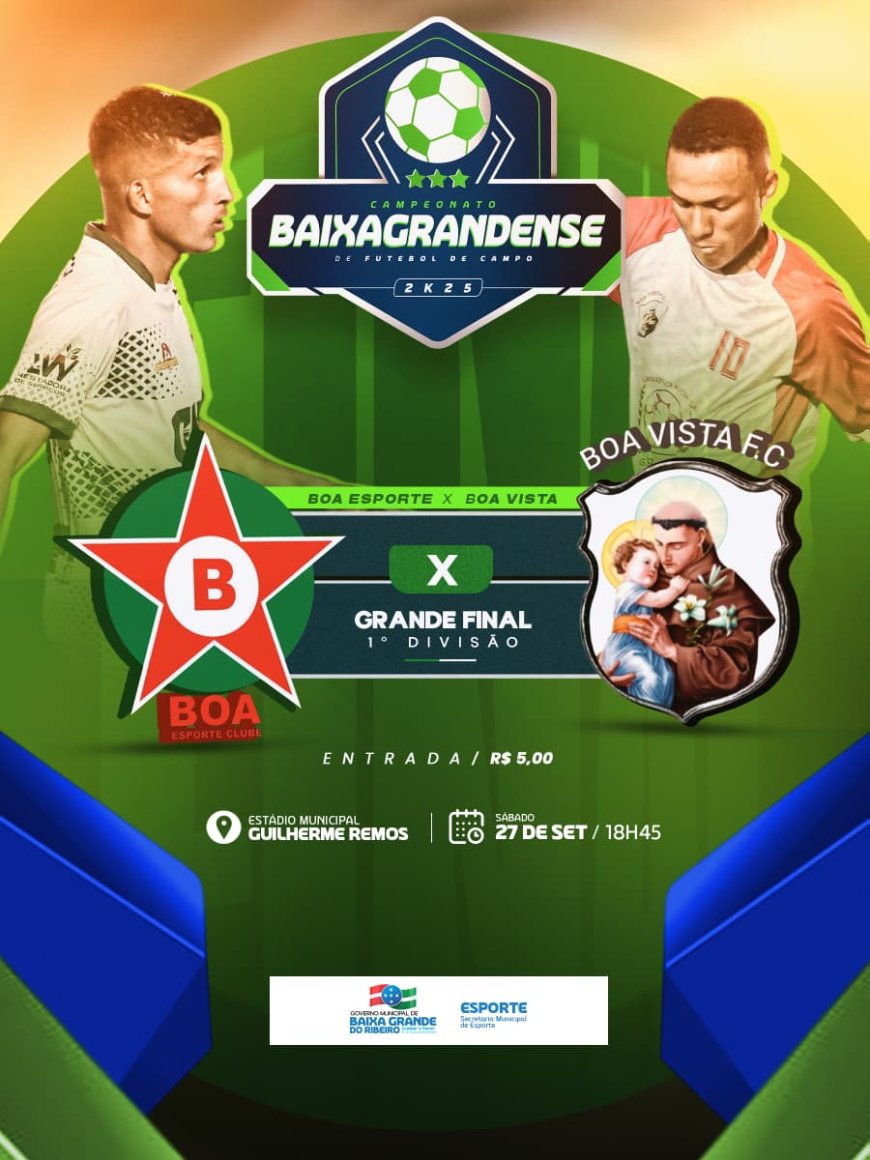 É dia de decisão no Campeonato Baixagrandense de Futebol de Campo 2025!