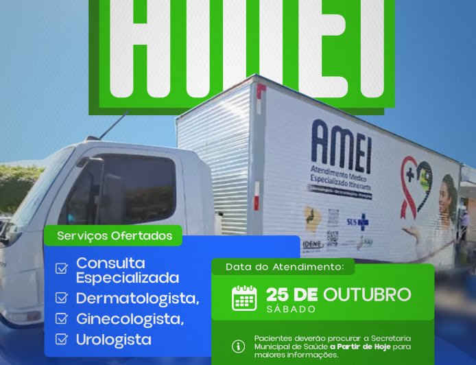 PROJETO AMEI ESTÁ CHEGANDO A BAIXA GRANDE DO RIBEIRO!