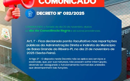 DECRETO Nº 032/2025 – Ponto Facultativo
