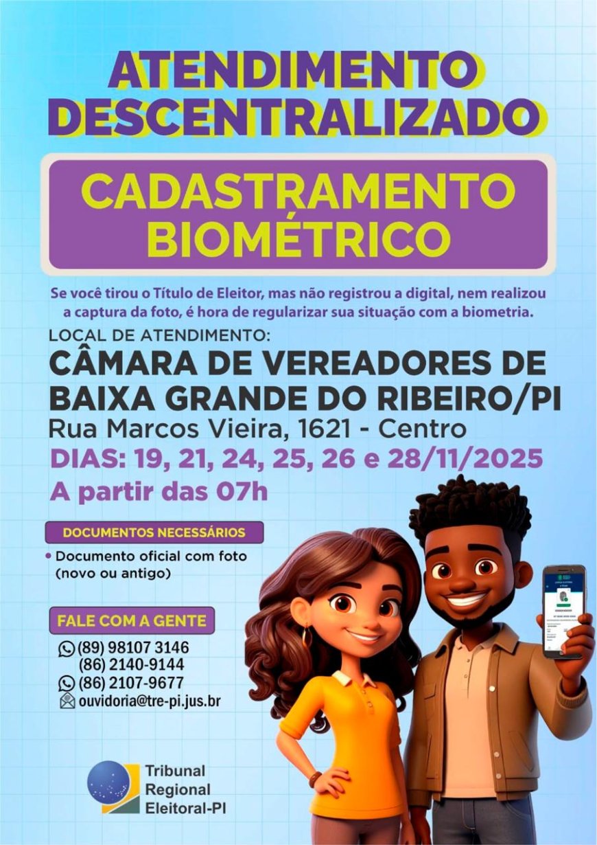 ATENDIMENTO DESCENTRALIZADO – CADASTRAMENTO BIOMÉTRICO