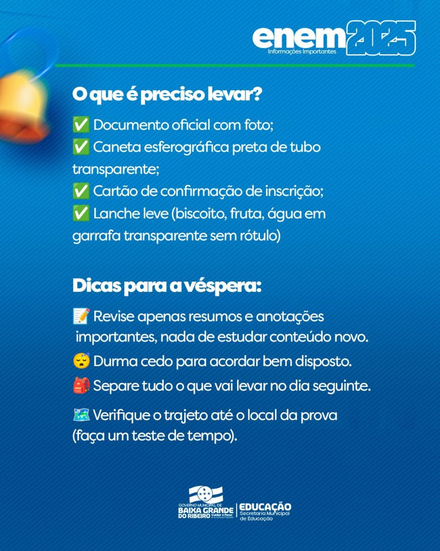 ATENÇÃO, ALUNOS BAIXAGRANDENSES!