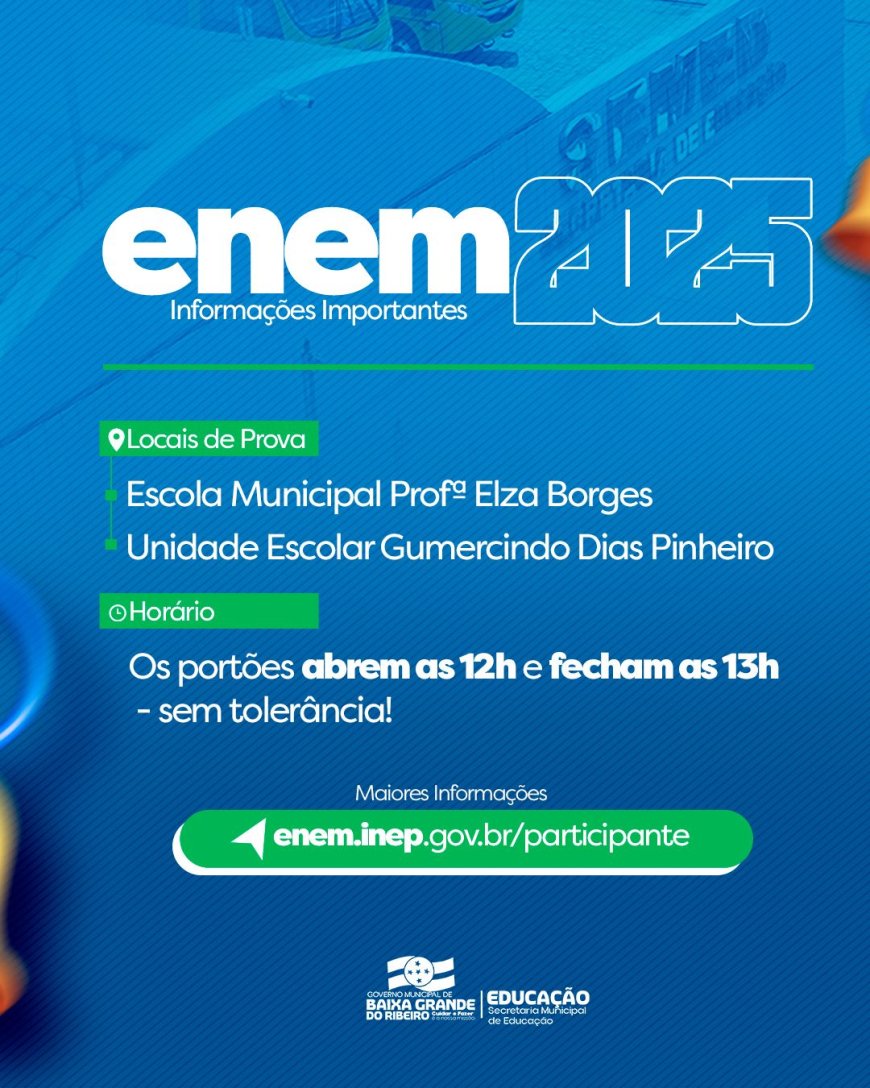 ATENÇÃO, ALUNOS BAIXAGRANDENSES!