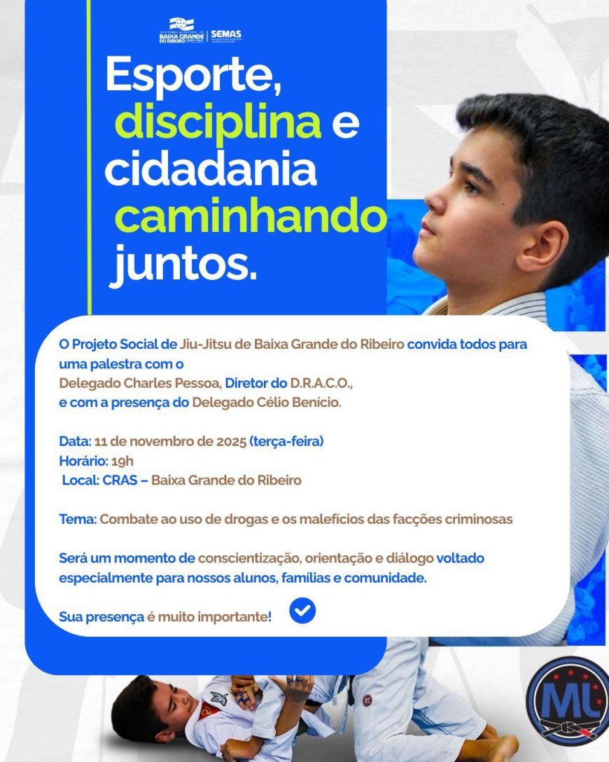 ESPORTE, DISCIPLINA E CIDADANIA CAMINHANDO JUNTOS!