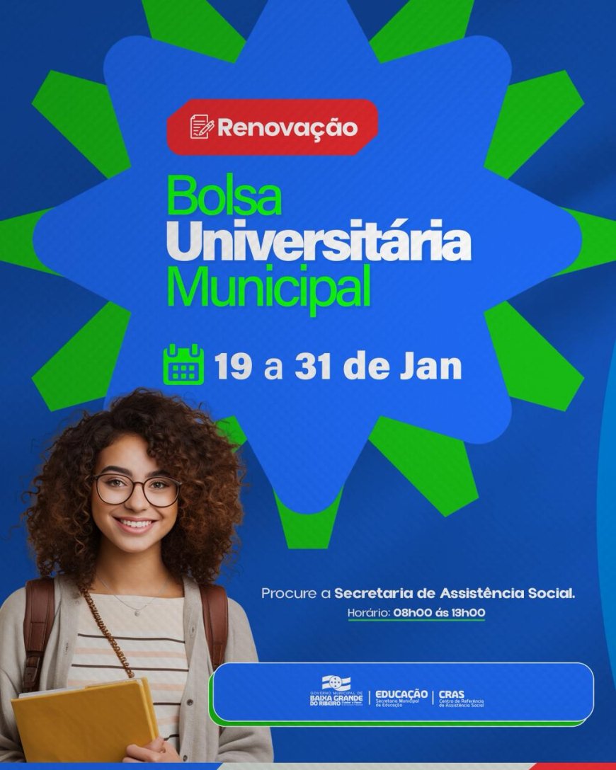 COMUNICADO OFICIAL – RENOVAÇÃO DE BOLSISTAS