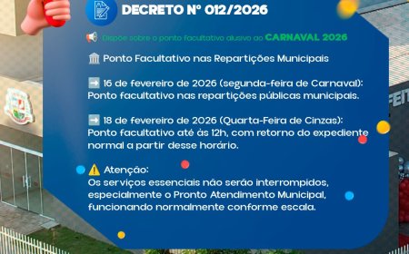 Comunicado Oficial: Ponto Facultativo no Carnaval 2026