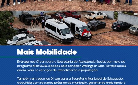 Prefeitura entrega novas vans para Assistência Social e Educação