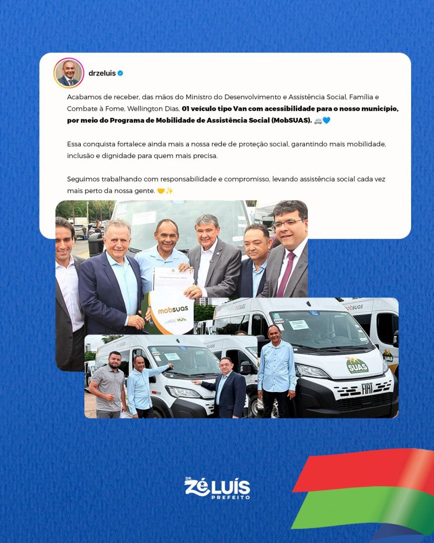 Mais Cuidado e Inclusão: Nova Van fortalece a rede socioassistencial do município