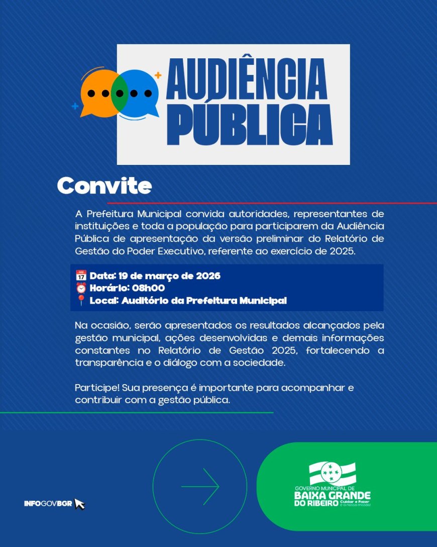 CONVITE – AUDIÊNCIA PÚBLICA