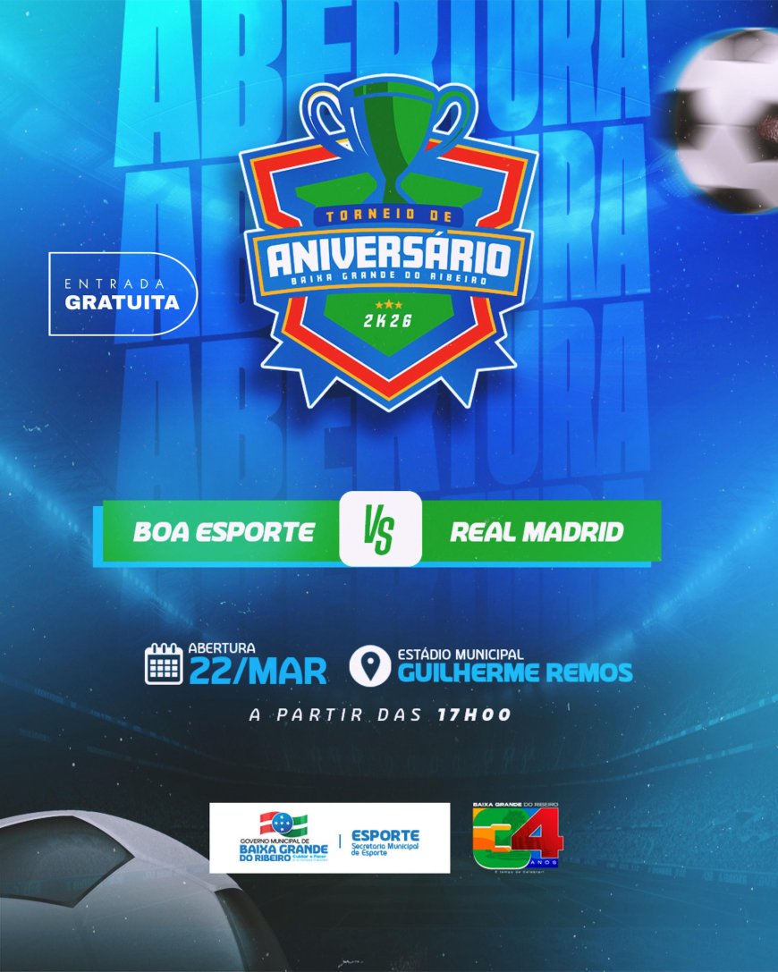 Abertura do Torneio de Aniversário acontece dia 22