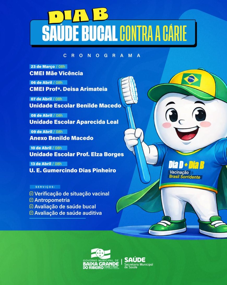 Dia D + Dia B: Vacinação e Saúde nas Escolas