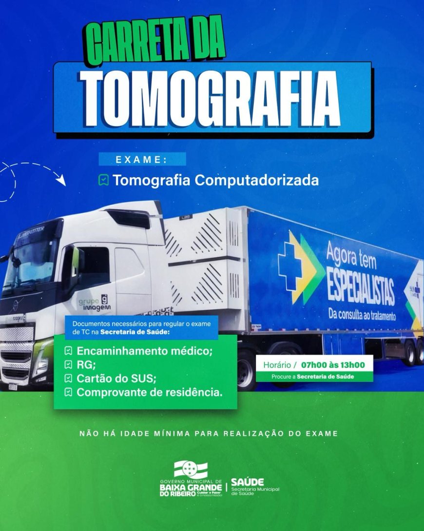 Agora tem Tomografia Computadorizada mais perto de você!