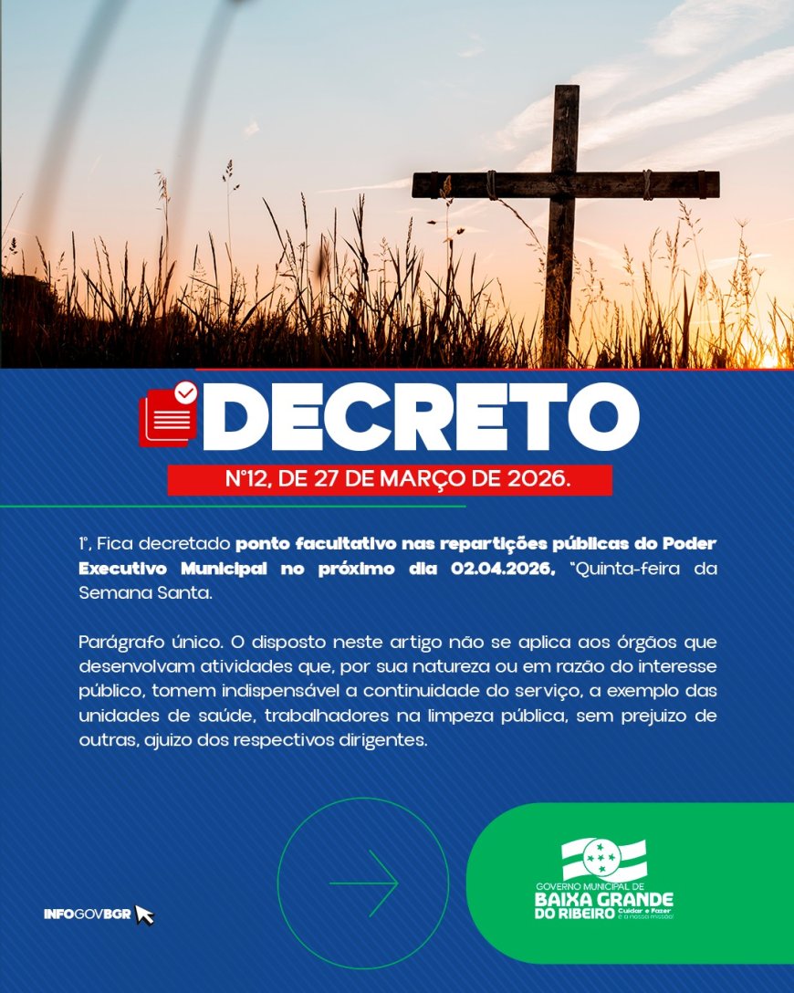 COMUNICADO OFICIAL – PONTO FACULTATIVO