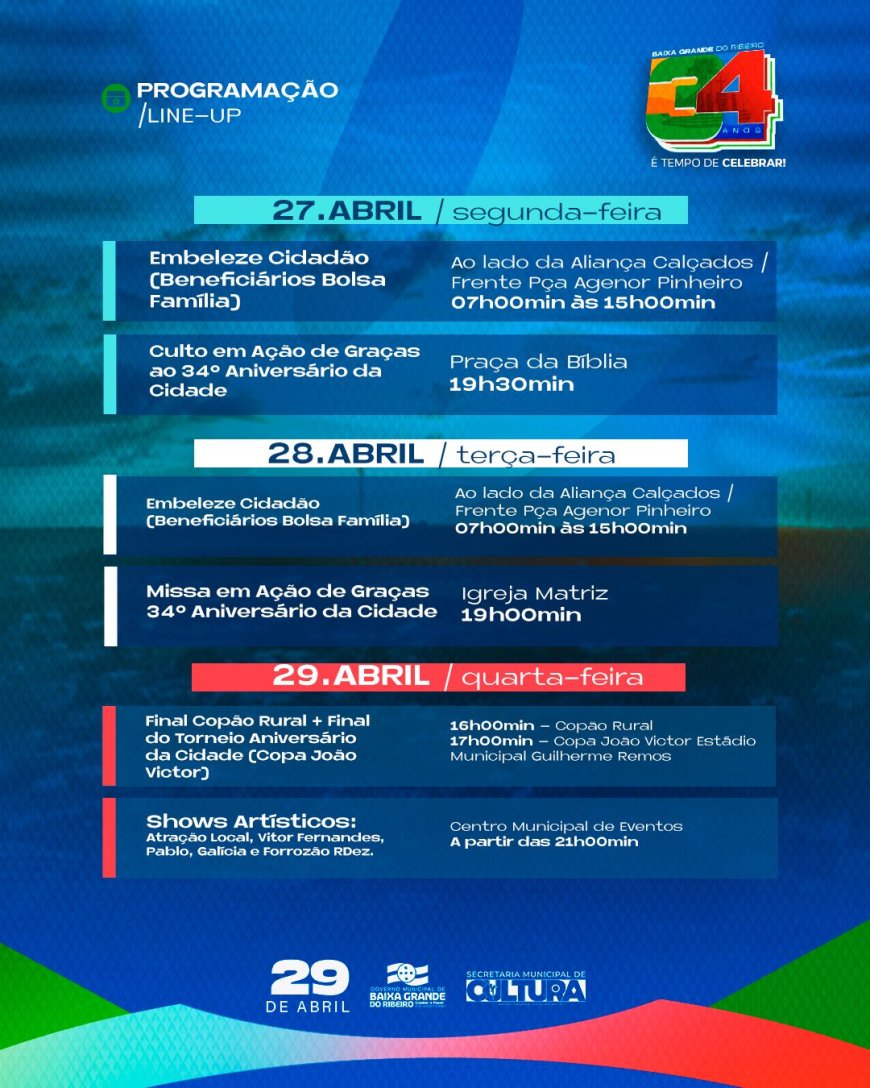 É TEMPO DE CELEBRAR!