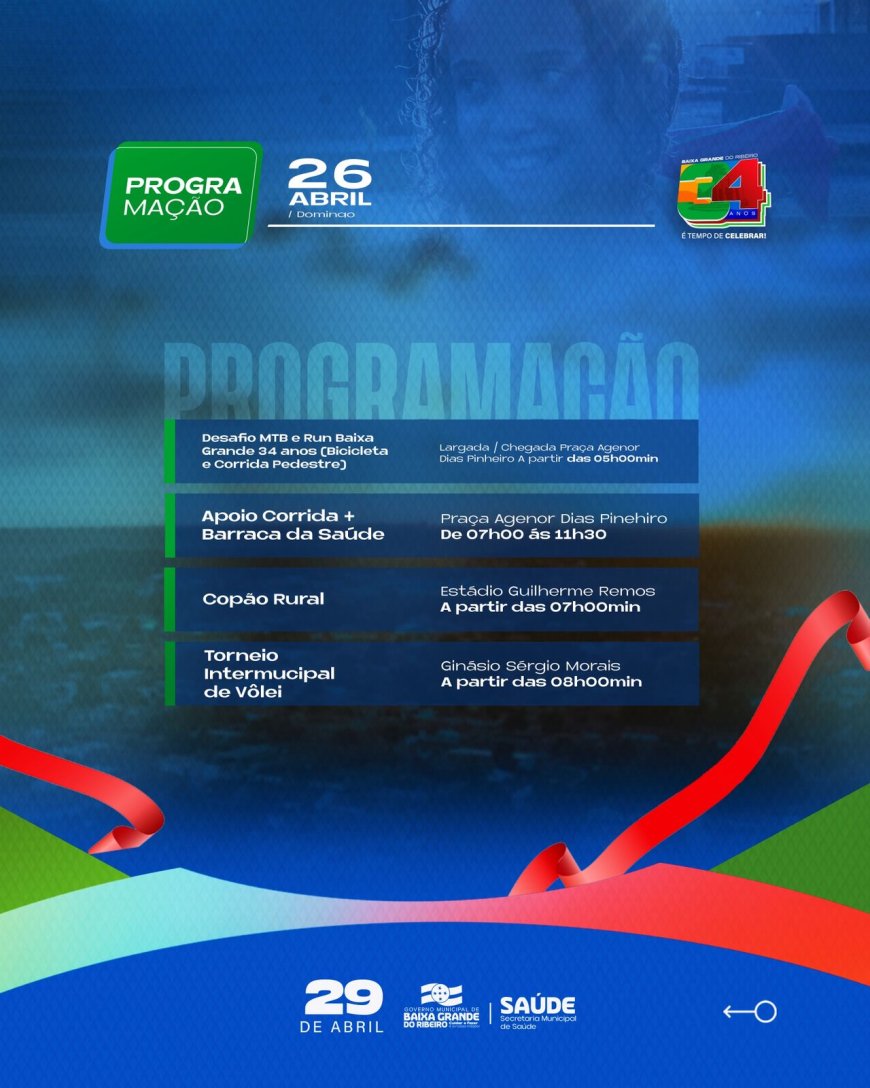 PROGRAMAÇÃO ESPECIAL – 34 ANOS DE BAIXA GRANDE DO RIBEIRO