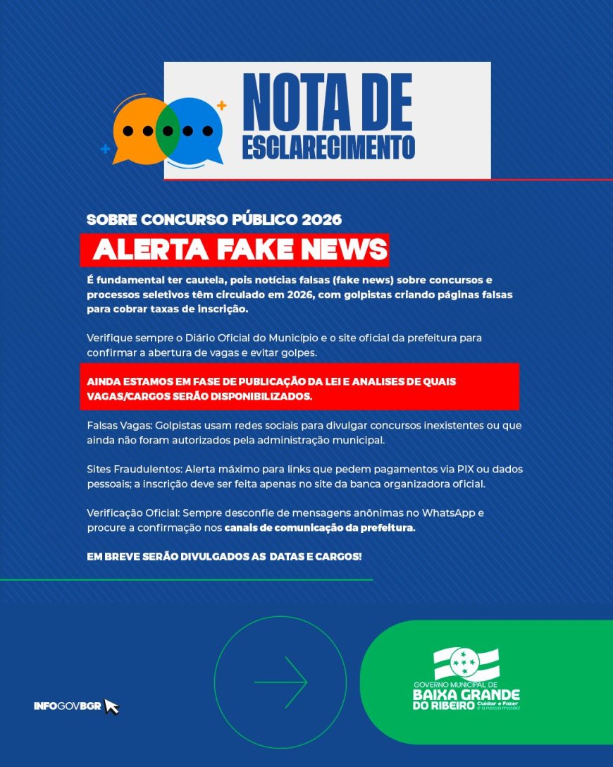 Atenção População!