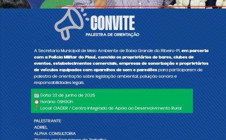 Convite para Palestra sobre Poluição Sonora e Legislação Ambiental