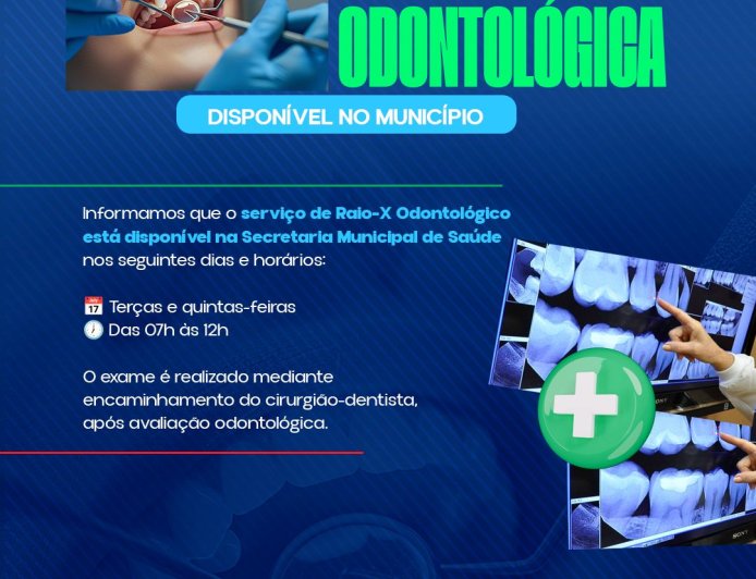 Serviço de Raio-X Odontológico Já Está Disponível!