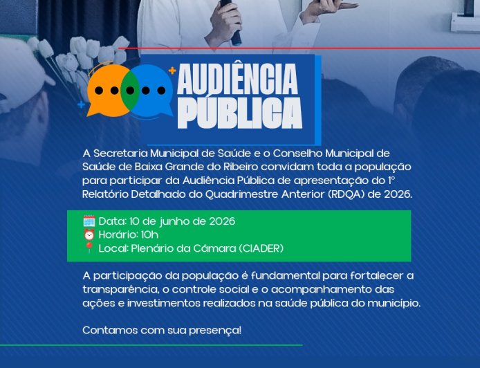 CONVITE PARA AUDIÊNCIA PÚBLICA