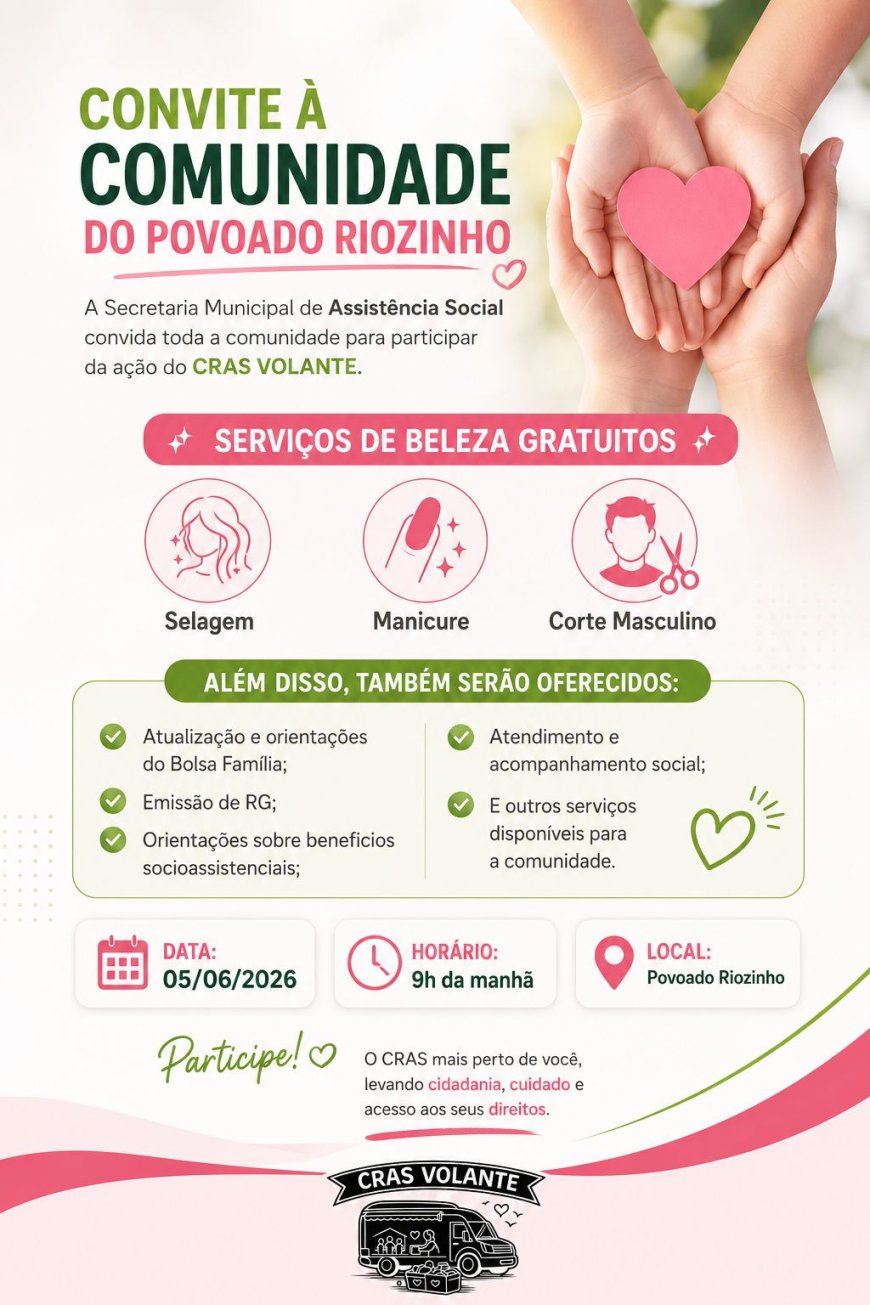 CRAS Volante fortalece o atendimento social no Povoado Riozinho.