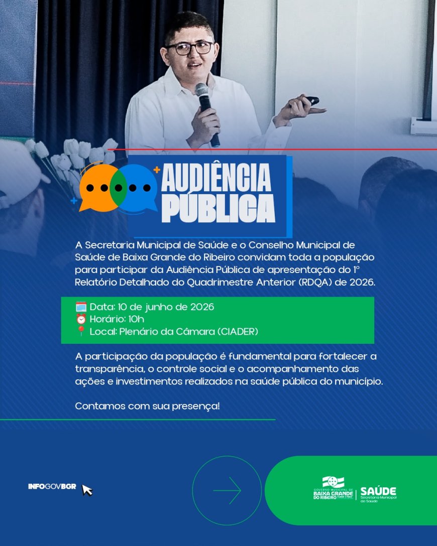 CONVITE PARA AUDIÊNCIA PÚBLICA