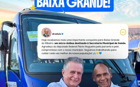 Mais um investimento para fortalecer a saúde de Baixa Grande do Ribeiro