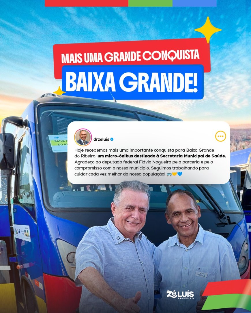 Mais um investimento para fortalecer a saúde de Baixa Grande do Ribeiro