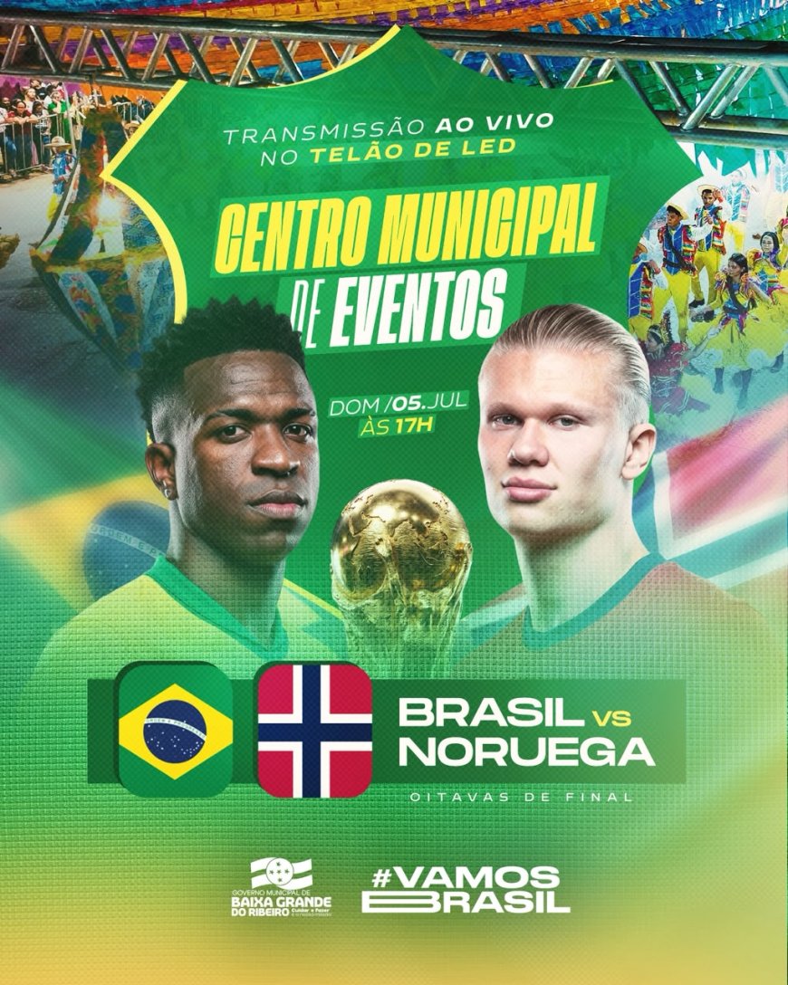 Transmissão ao vivo: Brasil x Noruega no Centro Municipal de Eventos