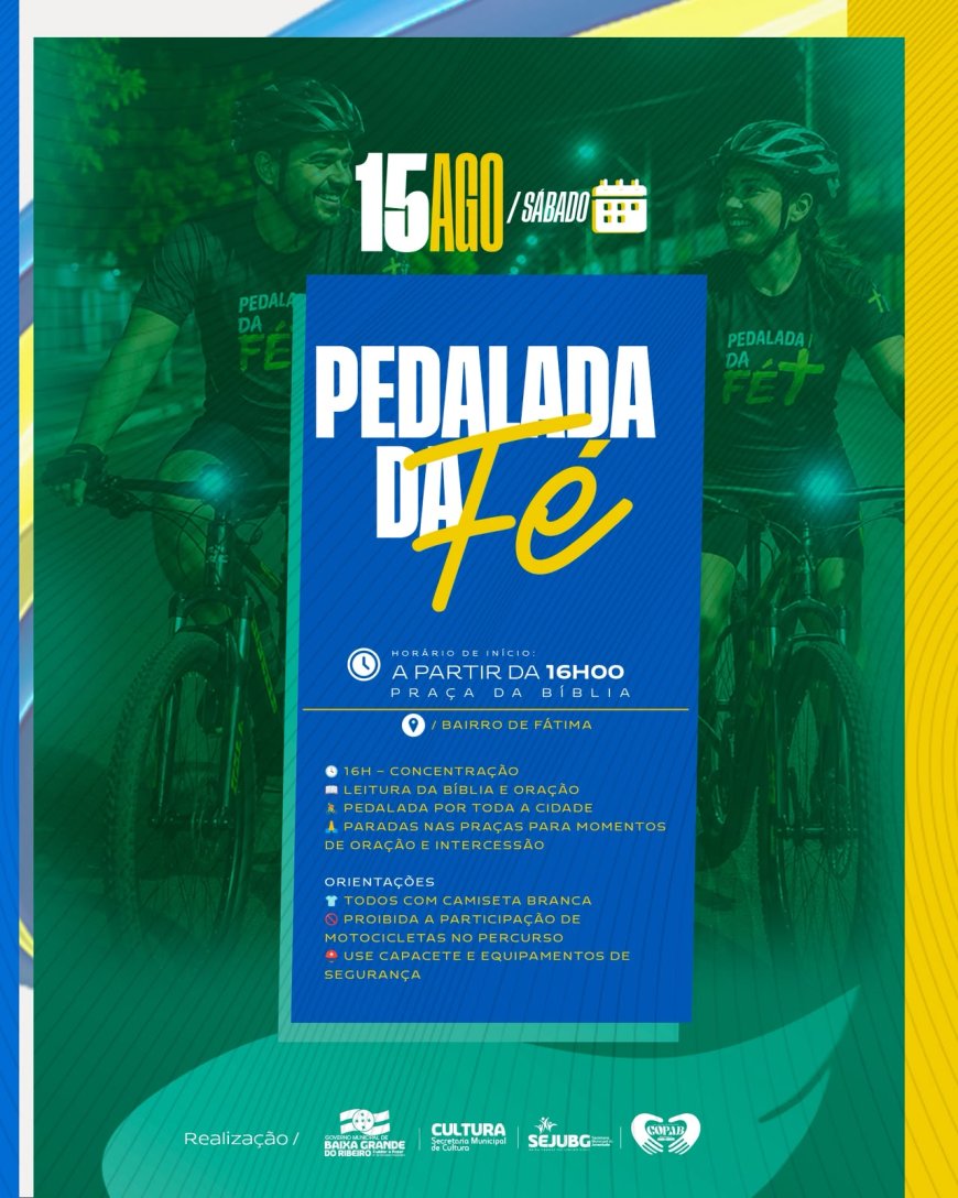 VEM AÍ A PEDALADA DA FÉ!