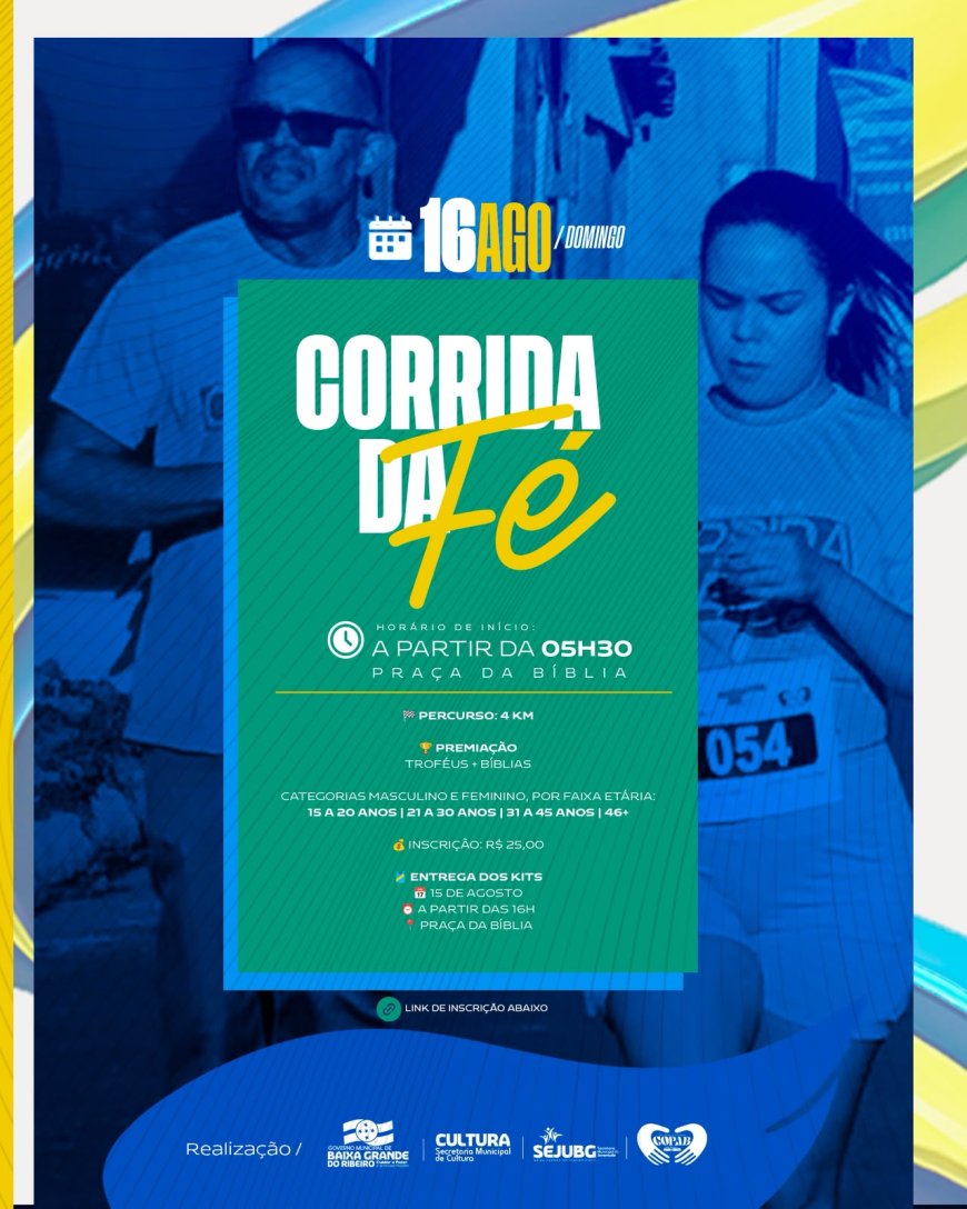 VEM AÍ A CORRIDA DA FÉ!