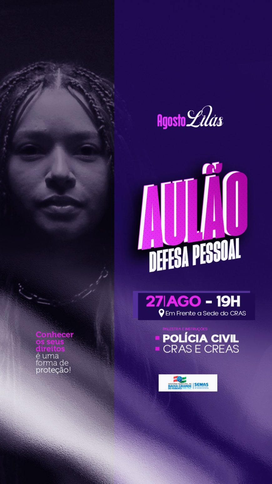 AGOSTO LILÁS | AULÃO DE DEFESA PESSOAL PARA MULHERES