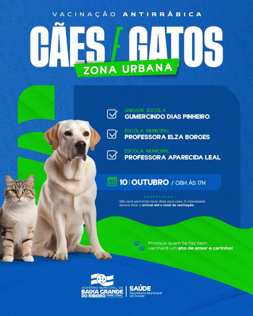 CAMPANHA DE VACINAÇÃO ANTIRRÁBICA | ZONA URBANA